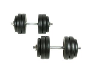 18 Piece Dumbbell Set 30kg Home Gym Fitness Barbell Exercise Weight
