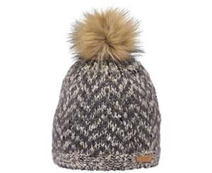 Barts Womens Josephine Pom Pom Warm Fleece Lined Beanie Hat - Root
