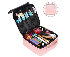 CoolBELL Travel Makeup Bag Portable Makeup Train Case-Gold