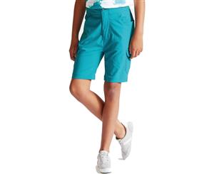 Dare 2b Boys & Girls Accentuate Showerproof Polyamide Elastane Shorts - Sea Breeze