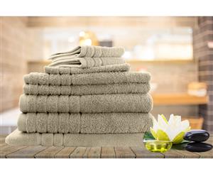 Egyptian Cotton Bath Towel 8 Pieces Combo Set Camel