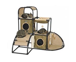 Feline Corner Hideaway Fun House for Cats & Kittens - (115x80x105cm) (Zeez)