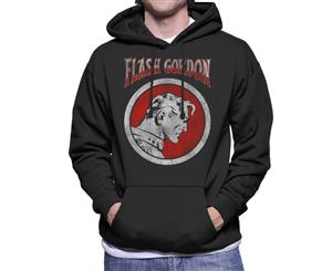 Flash Gordon Retro Comic Head Men's Hooded Sweatshirt - Black