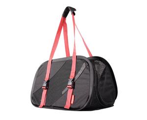 Ibiyaya Flying Pal Foldable Pet Travel Carrier Bag Black/ Red