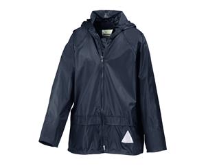 Result Childrens Unisex Heavyweight Waterproof Rain Suit (Jacket & Trouser Suit) (Navy) - RW3239