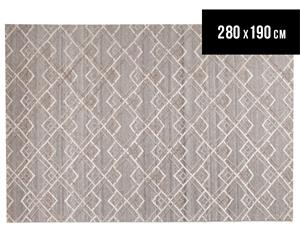 Rug Culture 280x190cm Silver Stream Modern Rug - Silver/Grey