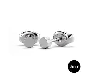 Simplicity Stud Earrings 3mm|White Gold