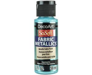 SoSoft Fabric Acrylic Metallic Paint 2oz - Aquamarine