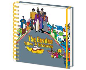 The Beatles Notebook Yellow Submarine Band Logo Official Square 15 X16 Cm - Multi