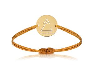 aaina & co Yellow Gold Unclosed Delta Cord Bracelet