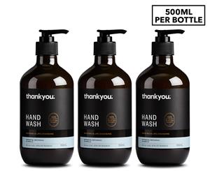 3 x Thankyou. Hand Wash Patchouli & Vanilla 500mL