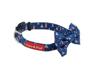 Coco & Pud Hamptons Dog Collar & Bowtie