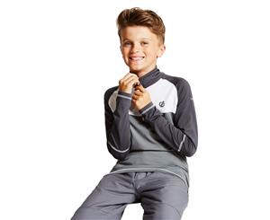 Dare 2b Boys Formate Core Stretch Half Zip Top Jacket - Alumin/Ebony