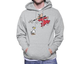 Hagar The Horrible Lucky Eddie Spear Throw Men's Hooded Sweatshirt - Heather Grey