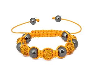 Iced Out Unisex Bracelet - Beads topaz - Gold