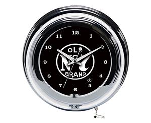 Jack Daniel's Old No.7 Neon Clock - Chrome/Black