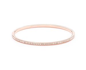 Metro Eternity Bangle with Clear Crystals Rose Gold Plated