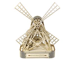 Mill by Wooden.City 3D Puzzle Kinetic Model DIY Educational Engineering Toy for Teens and Adults Advanced Level 222 Parts