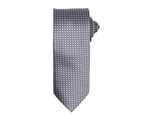 Premier Mens Puppy Tooth Formal Work Tie (Pack Of 2) (Silver) - RW6947