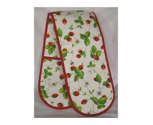 Roy Kirkham Double Oven Glove Alpine Strawberry Design