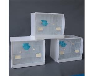 Set of 3 Stackable Canary Finch Breeding Bird Cage with Nest Pan