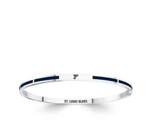 St. Louis Blues Bangle Bracelet For Women In Sterling Silver Design by BIXLER - Sterling Silver