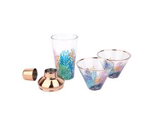 Sunnylife Electric Bloom Luxe Shaker & Glass Set