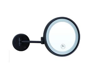 Thermogroup Ablaze Magnifying Mirror Lit Wall Mount x3 Matte Black (Concealed Wiring) L252CSMCB