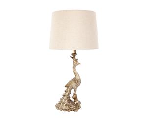 URBAN ECLECTICA Peacock Table Lamp - Gold