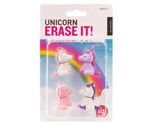 Unicorn Erase It! Erasers 4-Pack
