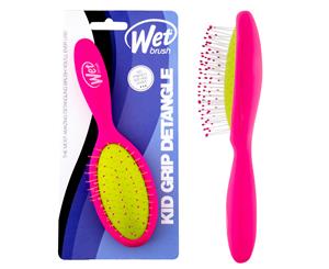 Wet Brush Kid Grip Detangler Hair Brush - Fuchsia Pink