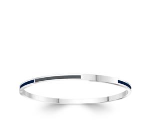 Winnipeg Jets Bangle Bracelet For Women In Sterling Silver Design by BIXLER - Sterling Silver