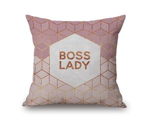 &quotBoss Lady" on Cotton&linen Pillow Cover 80746