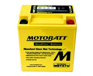 AGM Motobatt Quad Flex Battery Absorbed Glass Mat Technology MBTX7U 12V