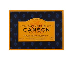 Canson Heritage Watercolour Block - 20 Sheets - 300gsm - 10" x 14" (26 x 36cm) - NOT