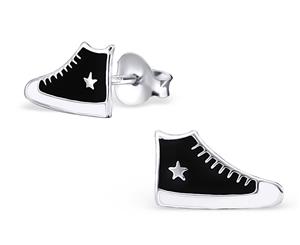 Children's Silver Sneaker Ear Studs