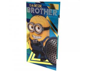 Despicable Me 3 Minion Brother Birthday Card (Yellow/Blue) - TA2493