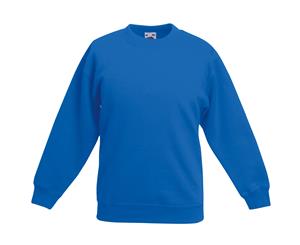 Fruit Of The Loom Childrens Unisex Set In Sleeve Sweatshirt (Pack Of 2) (Royal) - BC4367