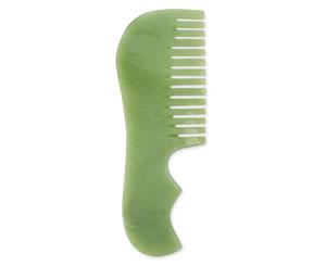 Jade Crystal Comb with handle - Natural Chemical Free Crystal for Silky soft Hair