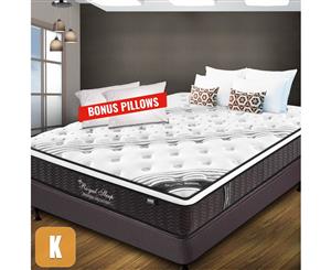 KING Mattress *9 Zone Bed Euro Top Pocket Spring Firm Foam Pillow Chiro Endorsed