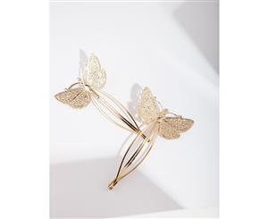 Lovisa Gold Filigree Butterfly Clip Pack