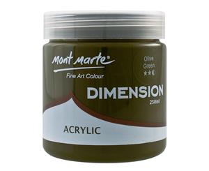 Mont Marte Dimension Acrylic Paint 250ml Pot - Olive Green