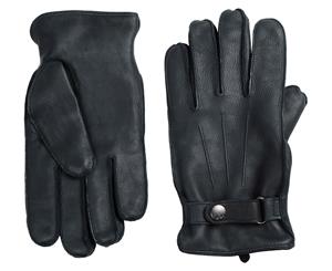 NN07 Men's Leather Gloves - Dark Blue