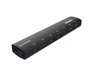 Orico AS7C2 Aluminum 7 Port USB3.0 HUB USB3.0 Cable & 12V3A Power Adapter