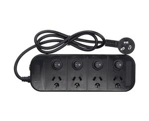 PT1814 JACKSON 4 Outlet Switched Powerboard Surge Protected Jackson Suitable For Home Entertainment and Computer Systems 4 OUTLET SWITCHED