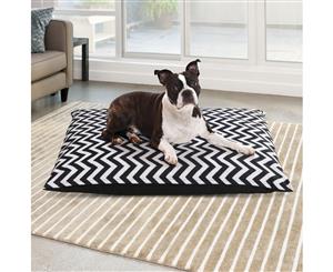 Pet Dog Bed Cat beds Mattress Pad Mat Cushion Pillow Soft Canvas Chevron Comfy i.Pet