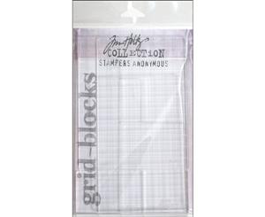 Tim Holtz Acrylic Stamping Grid Blocks 9/Pkg-