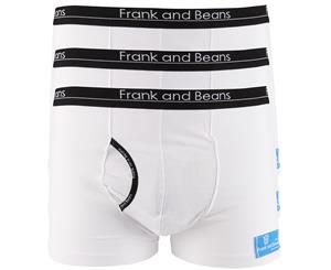 3x - Boxer Briefs Frank and Beans Underwear Mens Cotton S M L XL XXL Trunks - White