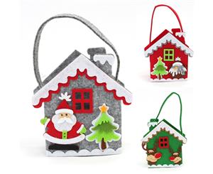 6x Christmas XMAS Felt Gift Bags Wrap Treat Candy Party Favour Holder Santa [Design House]