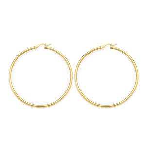 9ct Gold 2x50mm Hoop Earrings